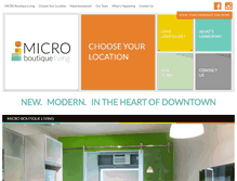 Tablet Screenshot of microboutiqueliving.com